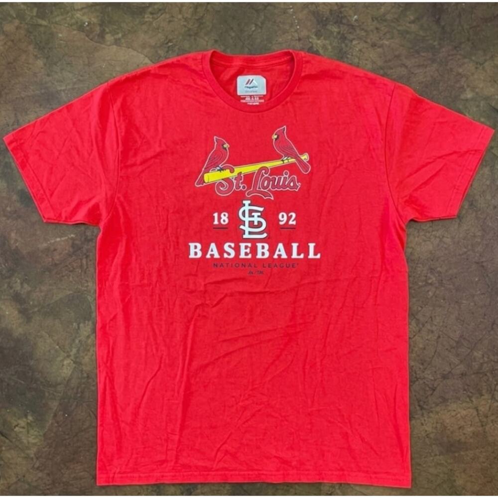 St. Louis Cardinals Majestic MLB T Shirt Men’s XL NWOT MLB Graphic Tee